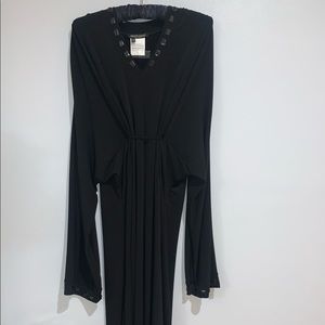 Roberto Cavalli black sequin maxi dress size 2